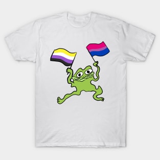 Nonbinary Bisexual Pride Froggy T-Shirt